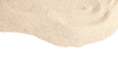 Beyaz arka planda çizgileri olan hafif kumsal kumu