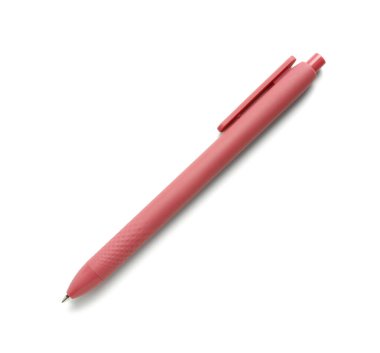 Beyaz arkaplanda pembe tükenmez kalem