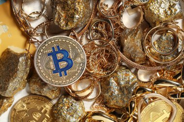 Bitcoin ve mücevher ile altın