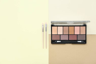 Renk arkaplanında fırçalar olan göz hadows