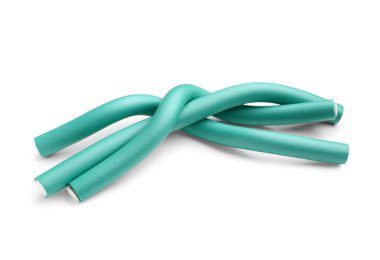Beyaz arka plan üzerinde izole saç curlers