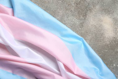 Gri arkaplanda transseksüel bayrağı