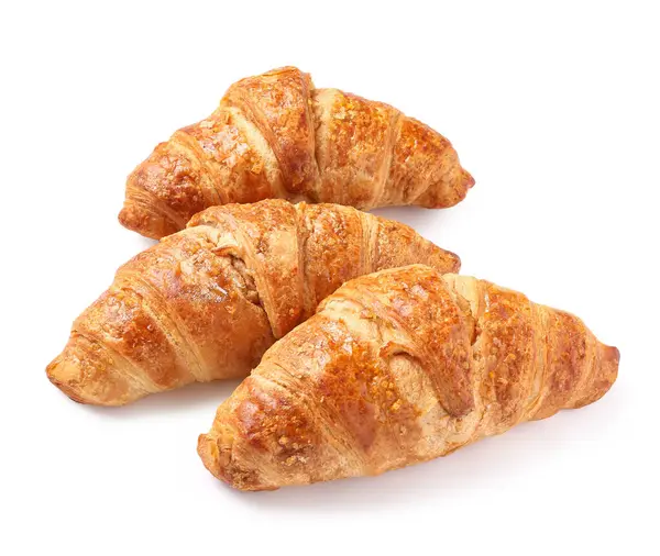 Beyaz zemin üzerine lezzetli ay çöreği