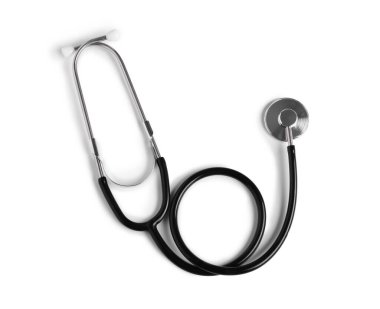 Işık arkaplanındaki modern steteskop