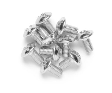 Beyaz arkaplanda tıklama cıvataları izole