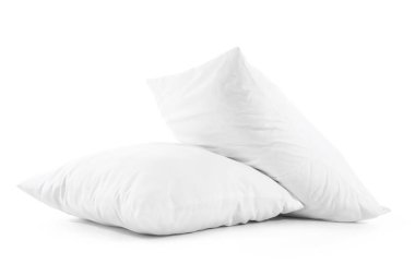 Beyaz arkaplanda izole edilmiş rahat yastıklar