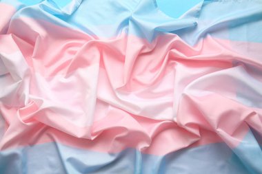 Transseksüel bayrağının yakın görüntüsü