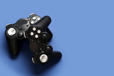 Mavi arka planda modern oyun pedleri