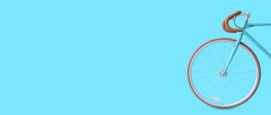 Mavi arka planda modern bisiklet