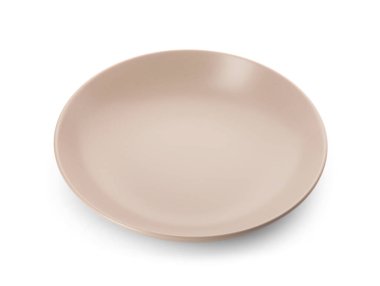 Beyaz arkaplanda seramik çorba tabağı