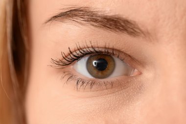 Güzel gözler, closeup genç kadın