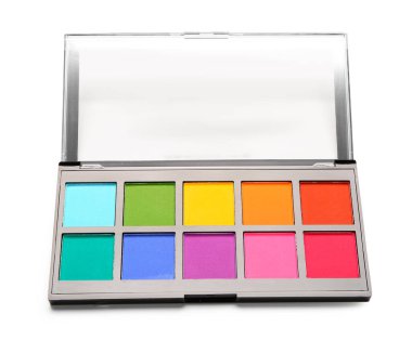 Beyaz arkaplanda renkli göz falı paleti