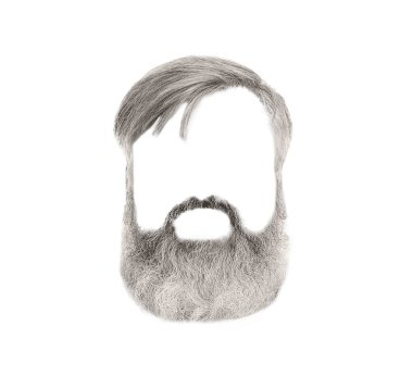 Beyaz arka planda baltası olan olgun oduncu portresi