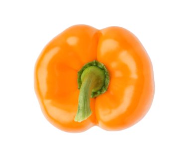 Beyaz arka planda turuncu biber.