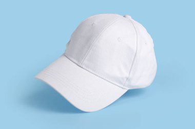 Mavi arkaplanda boş beyaz başlık