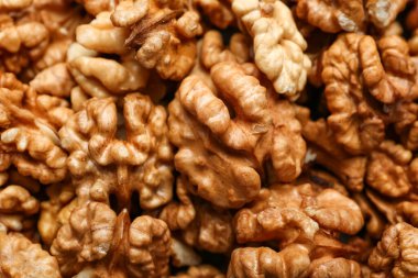 Arka plan olarak lezzetli kabuklu ceviz.