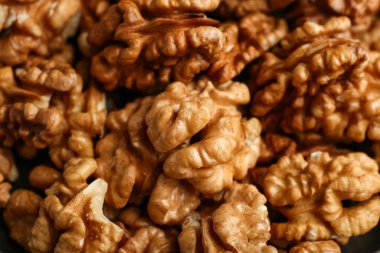 Arka plan olarak lezzetli kabuklu ceviz.