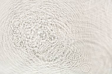 Beyaz arkaplanda damlaları olan suyun dokusu, yakın plan