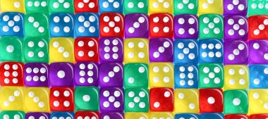 Arkaplan olarak çok renkli zarlar