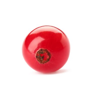 Beyaz arkaplanda taze kırmızı frenk üzümü