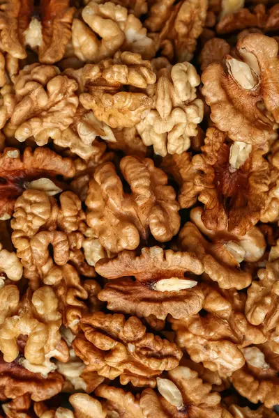 Arka plan olarak lezzetli kabuklu ceviz.