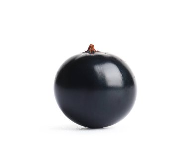 Beyaz arkaplanda taze siyah frenk üzümü