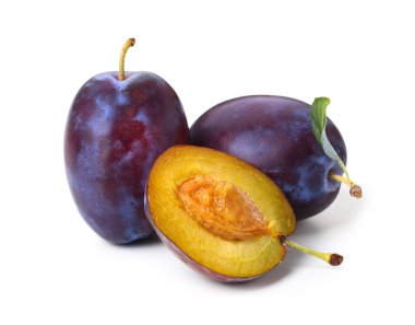 Beyaz arka planda taze erikler