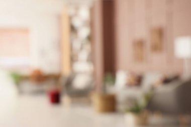 Gri kanepesi, koltuğu ve çalışma alanı olan şık bir oturma odası.