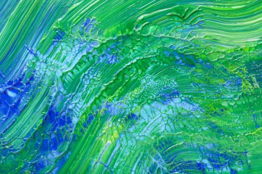 Mavi ve yeşil soyut resim