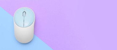 Renk arkaplanı üzerine modern bilgisayar faresi