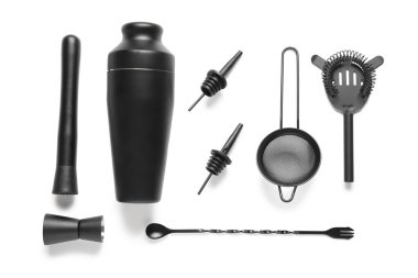 Modern barmen kiti beyaz arka planda izole, yakın plan