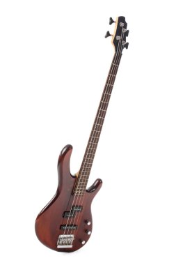 Beyaz arkaplanda elektro gitar