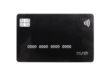 Beyaz arka planda siyah kredi kartı