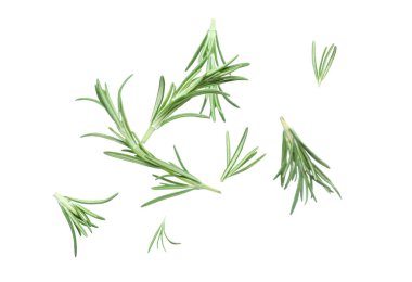 Uçan taze biberiye beyaz arka planda izole edilmiş, yakın plan.