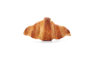 Beyaz zemin üzerine lezzetli kruvasan