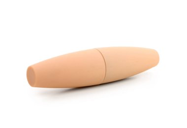 Beyaz arkaplanda modern bej göz kalemi