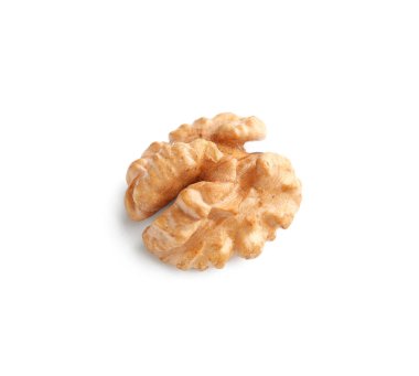 Beyaz zemin üzerine lezzetli ceviz