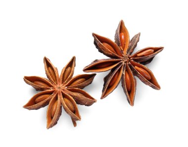 beyaz arkaplanda anason yıldızları