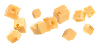 Beyaz arka planda lezzetli parmesan peyniri