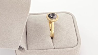 Gold Ring With Precious Black Diamond