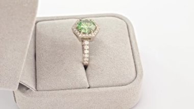 Emerald Ring in Jewelry Box