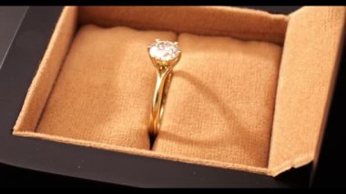 Solitaire Gold Engagement Ring With Diamond