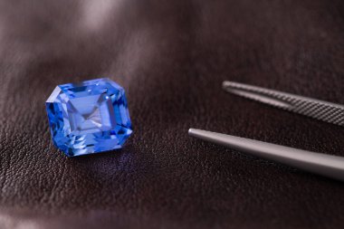 Mavi Safir Gemstone. Değerli Taş