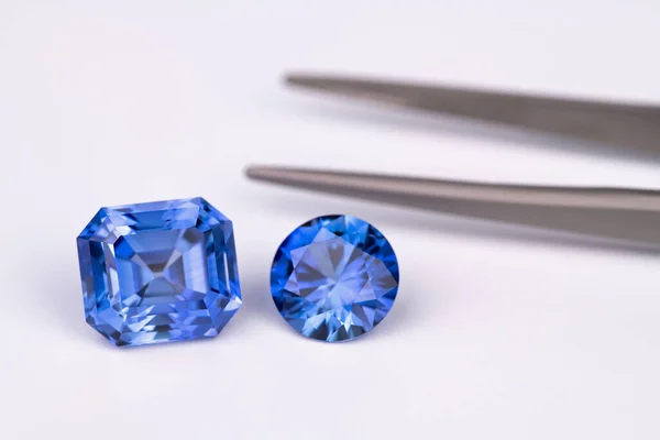 Mavi Safir Gemstone Değerli Taş — Stok fotoğraf