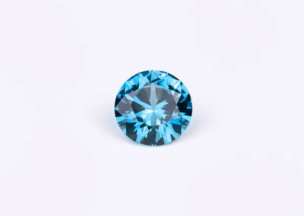 Blue Diamond White Background — Stock Photo, Image