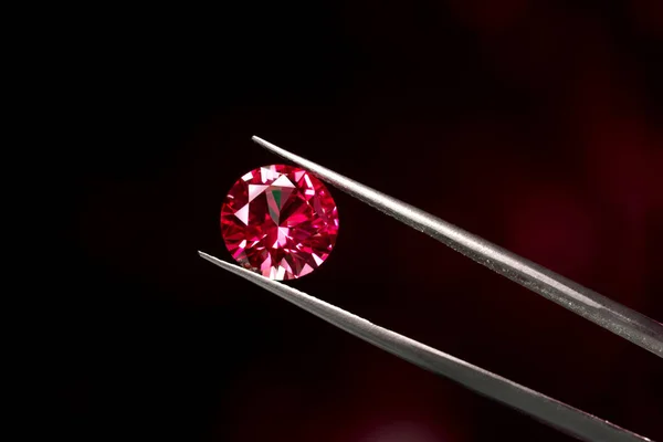 Czerwony Diament Gemstone Tle Światła Bokeh — Zdjęcie stockowe