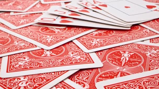 Quatro Aces Drop Cartões — Vídeo de Stock