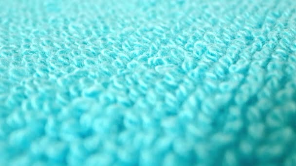 Textura Tecido Azul Macro Close — Vídeo de Stock