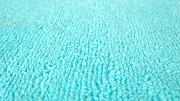 Textura Tecido Azul Macro Close — Vídeo de Stock