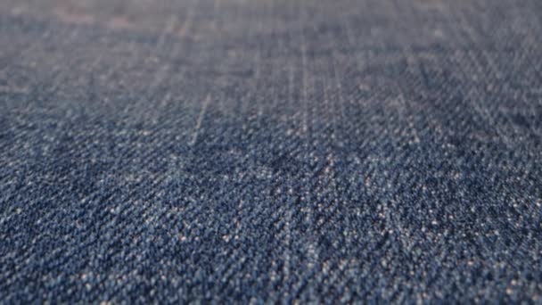 Blå Jeans Textur Makro Video — Stockvideo